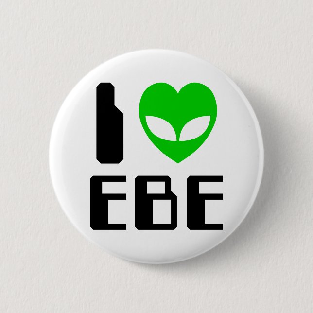I Alien Heart EBE 2 Inch Round Button (Front)