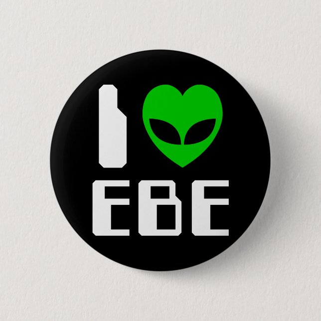 I Alien Heart EBE 2 Inch Round Button (Front)