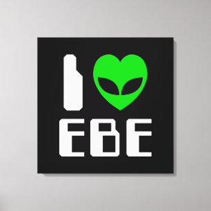 I Alien Heart EBE Canvas Print