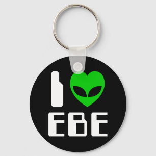 I Alien Heart EBE Keychain