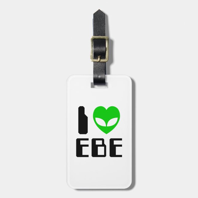 I Alien Heart EBE Luggage Tag (Front Vertical)