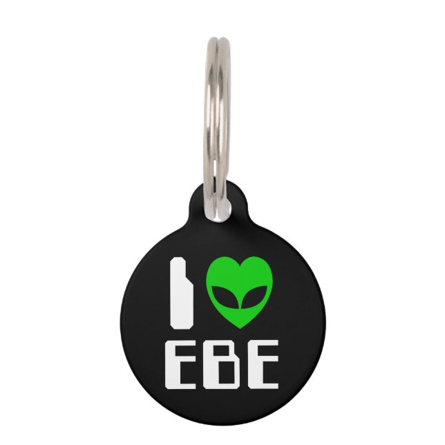 I Alien Heart EBE Pet Tag (Front)