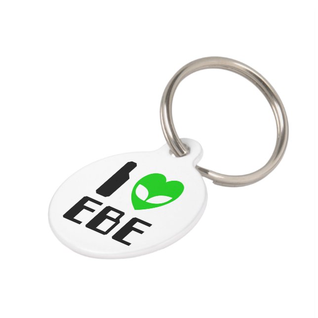 I Alien Heart EBE Pet Tag (Side)