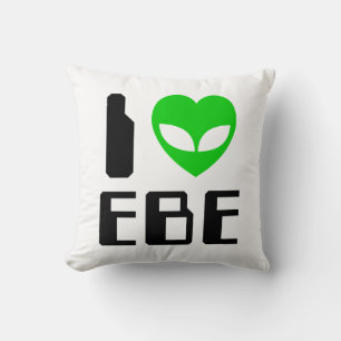 I Alien Heart EBE Throw Pillow