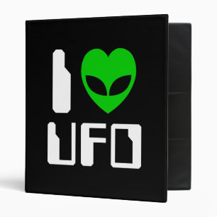 I Alien Heart UFO Binder