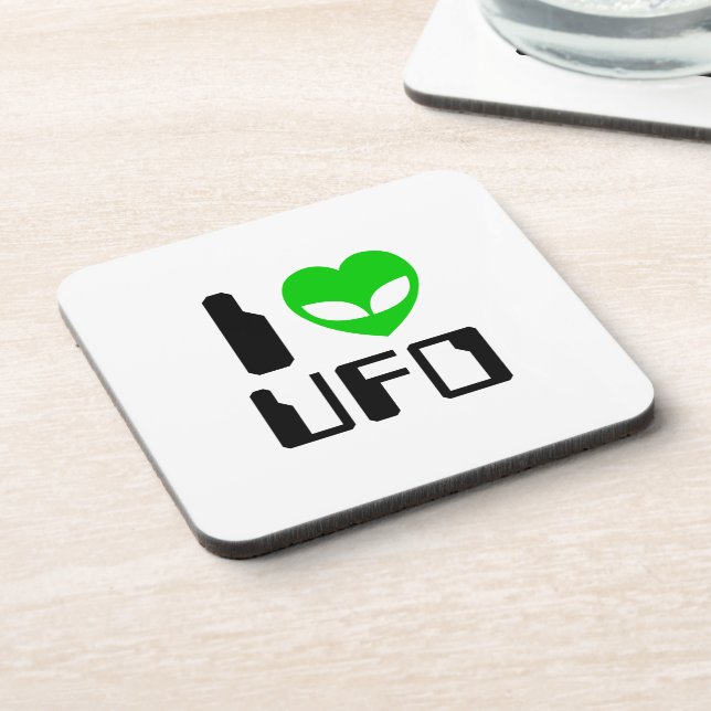 I Alien Heart UFO Coaster (Left Side)