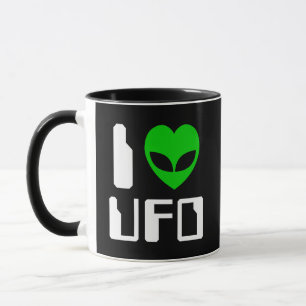 I Alien Heart UFO Coffee Mug