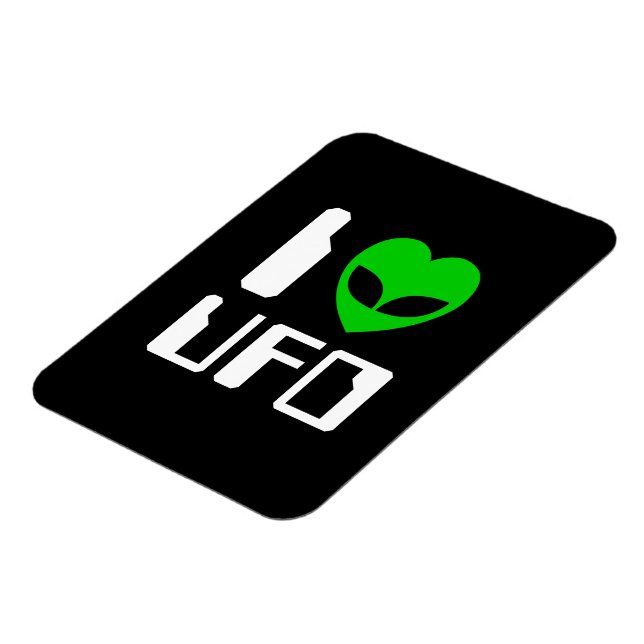 I Alien Heart UFO Magnet (Left Side)