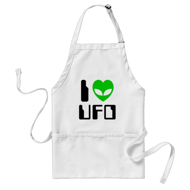 I Alien Heart UFO Standard Apron (Front)