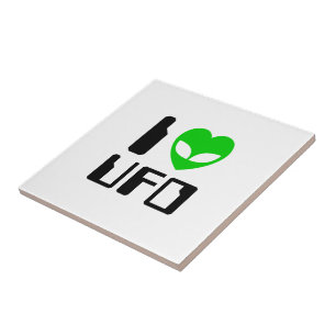 I Alien Heart UFO Tile