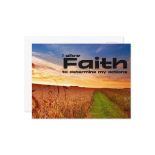 "I allow faith" Motivation Affirmation Postcard