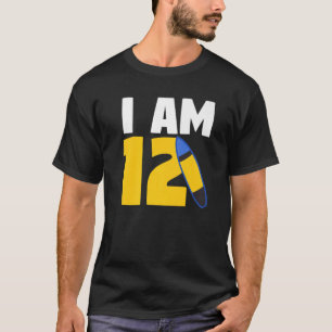 I Am 12 Surfboard Twelveth Birthday Surfboard T-Shirt