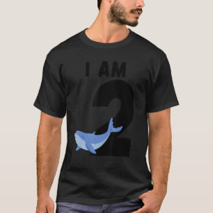 I Am 2 Blue Whale 2 Years Old T-Shirt