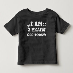 I AM 2 YEARS OLD TODAY Cute Birthday Toddler T-shirt