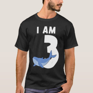 I Am 3 Blue Whale 3 Years Old T-Shirt