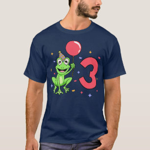 I am 3 with frog kids birthday 3 years old T-Shirt