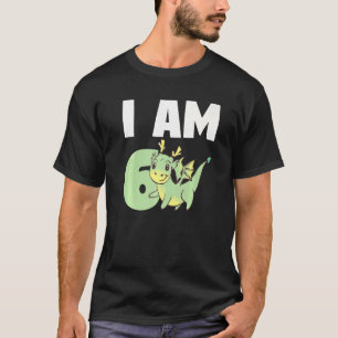 I Am 6 Dragon Sixth Birthday Dragon T-Shirt
