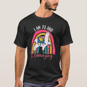 I Am 73 Year Old And Llamazing Alpaca Llama 73rd T-Shirt