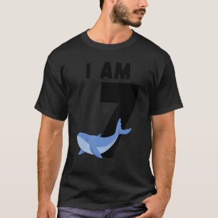 I Am 7 Blue Whale 7 Years Old T-Shirt