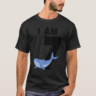 I Am 7 Blue Whale 7 Years Old T-Shirt
