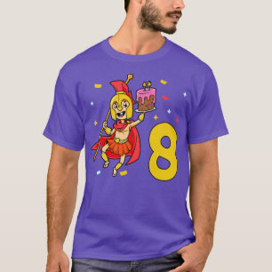 I am 8 with Spartan kids birthday 8 years old T-Shirt