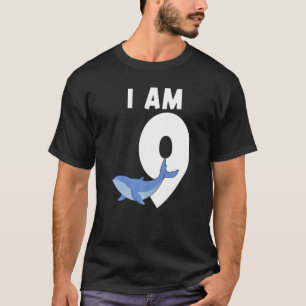 I Am 9 Blue Whale 9 Years Old T-Shirt