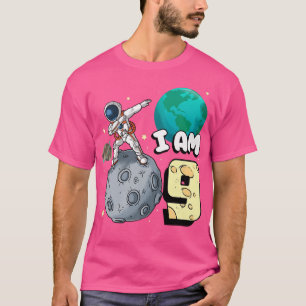 I am 9 Space Astronaut Kid Moon Walker 9th Birthda T-Shirt