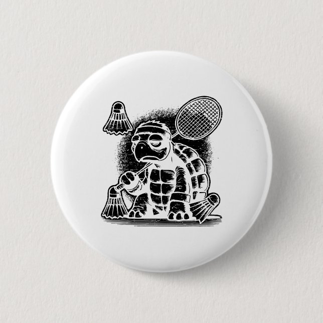 I Am A Badminton Player Racket Shuttle  2 Inch Round Button (Front)