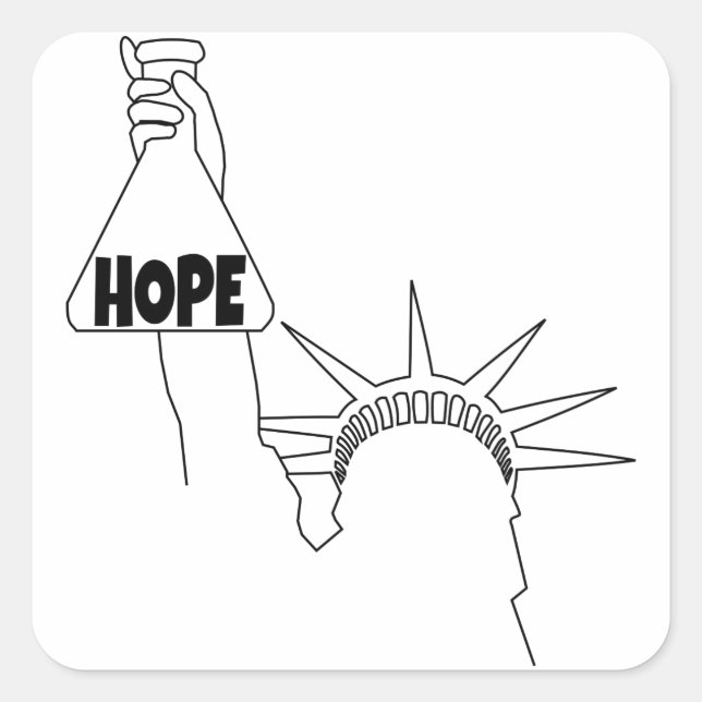 I am a Beaker of Hope Square Sticker (Front)