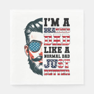 I Am A Bearded Dad Napkin