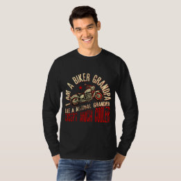 I Am A Biker GrandPa Cool Tshirt For Men