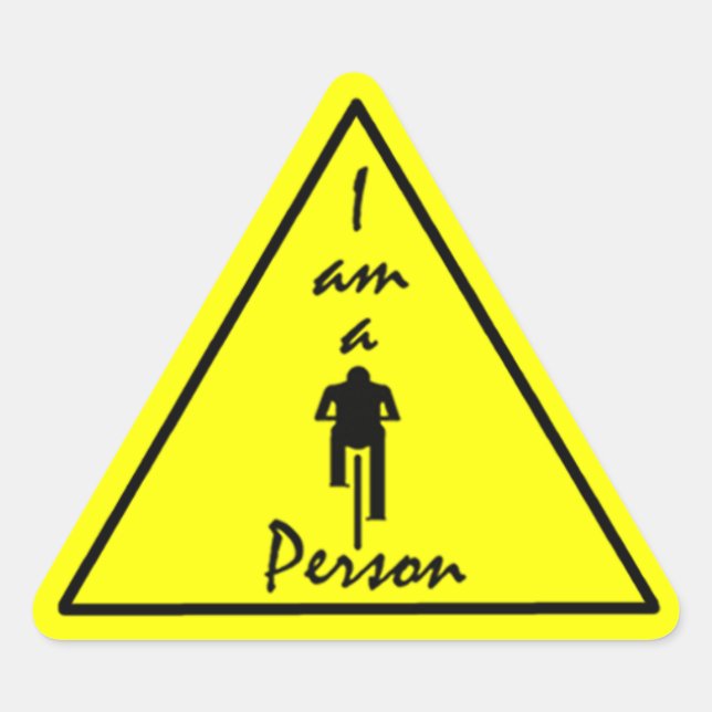 I Am a Biking Person Sticker (Front)