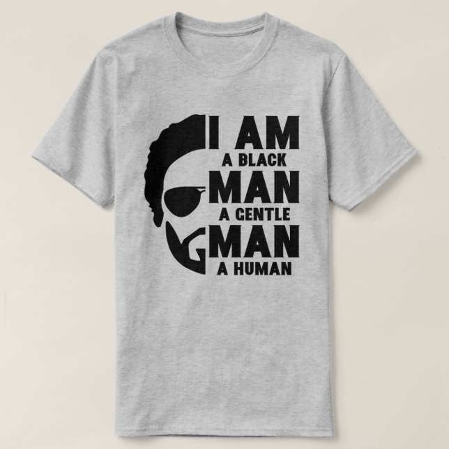 I AM A BLACK MAN (Beard) T-Shirt (Design Front)