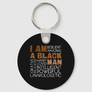 I Am A Black Man Inspirational Black History Month Keychain