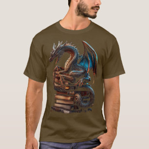 I Am A Book Dragon Not A Worm Funny Reading Lover T-Shirt