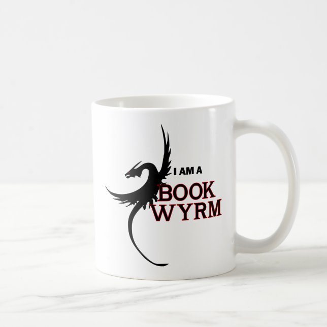 I am a Book Wyrm (printed both sides) Coffee Mug (Right)