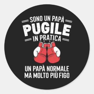 I Am A Boxing Dad In Practical Boxing Gift Classic Round Sticker