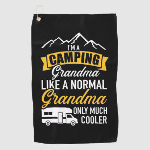 I Am A Camping Grandma Golf Towel