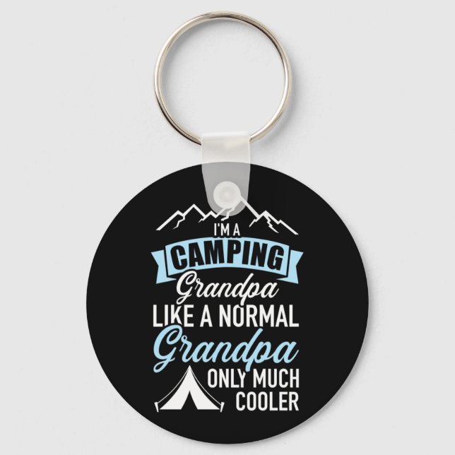I Am A Camping Grandpa Keychain (Front)