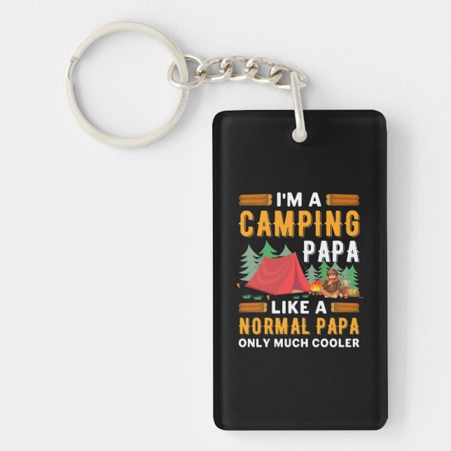 I Am A Camping Papa Keychain (Front)