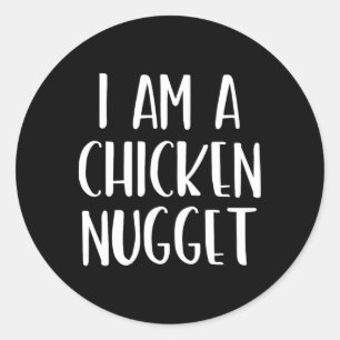 I Am A Chicken Nugget Halloween I'm Simple Costume Classic Round Sticker