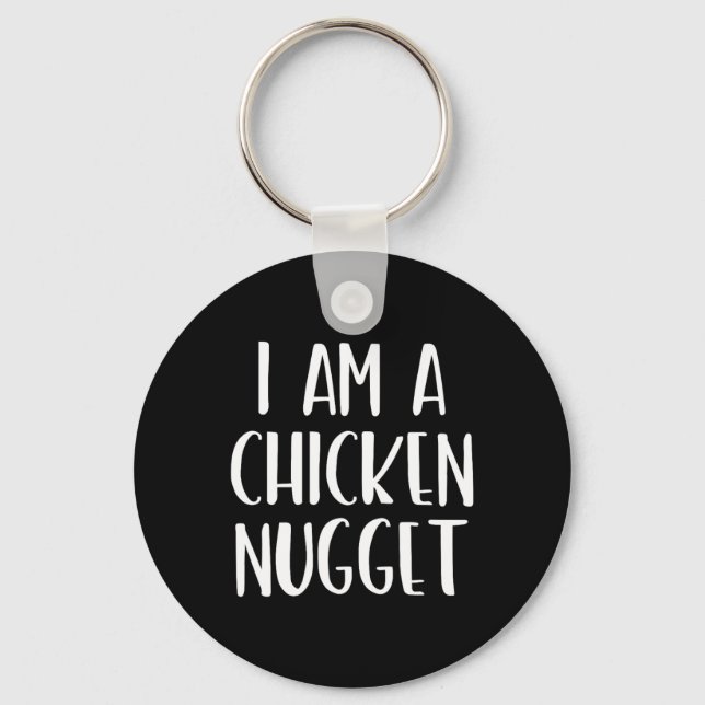 I Am A Chicken Nugget Halloween I'm Simple Costume Keychain (Front)