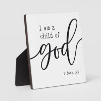 I am a child of God 1 John 3:1 Bible Verse Sign