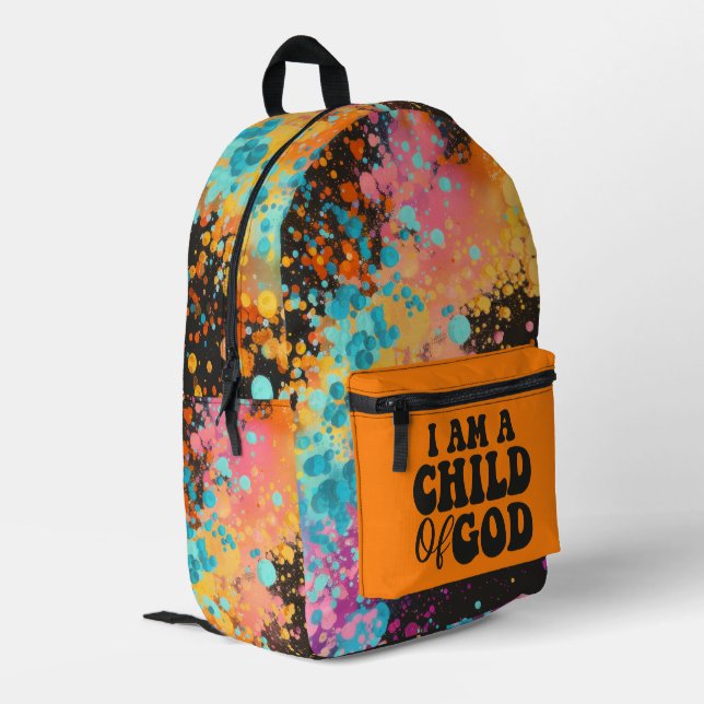 I Am A Child Of God Backpack (Back Corner Left)