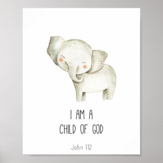 I am a Child of God Bible Verse Poster