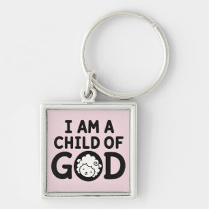 I AM A CHILD OF GOD   Christian Baby Shower Gift Keychain