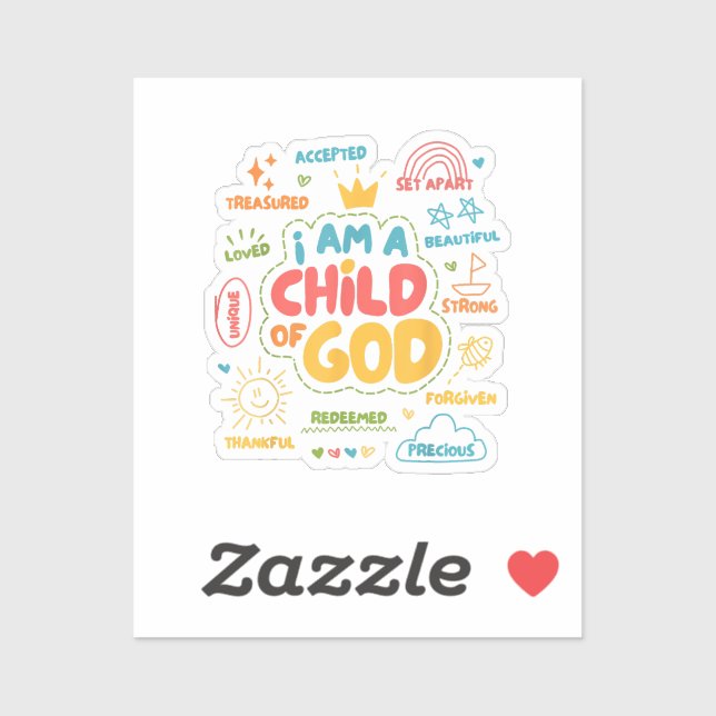 I am a Child of God Christian Retro Jesus Faith De (Sheet)