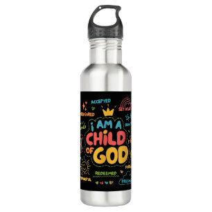 I am a Child of God Christian Retro Jesus Faith De 710 Ml Water Bottle