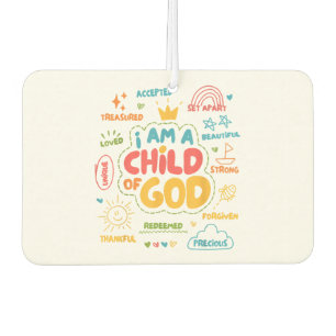 I am a Child of God Christian Retro Jesus Faith De Air Freshener