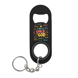 I am a Child of God Christian Retro Jesus Faith De Keychain Bottle Opener